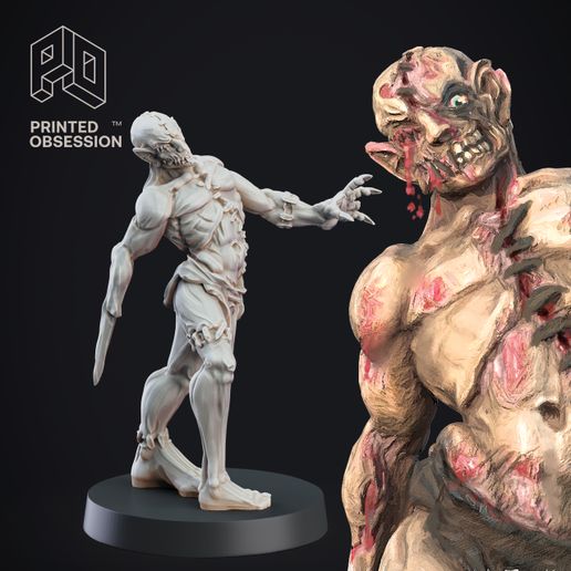 画材 Golem footprints 👹 Golem Flesh - Constructs - PRESUPPORTED - Illustrated and