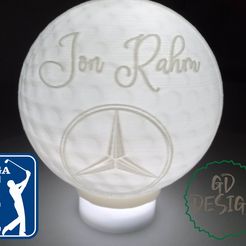 IMG_20230225_100810165.jpg STL file Jon Rahm Golf ball Tealight, READING LIGHT,PGA・Template to download and 3D print