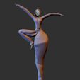 9-ZBrush-Document.jpg Ballet Dancer Fifth fantasy statue - low poly face