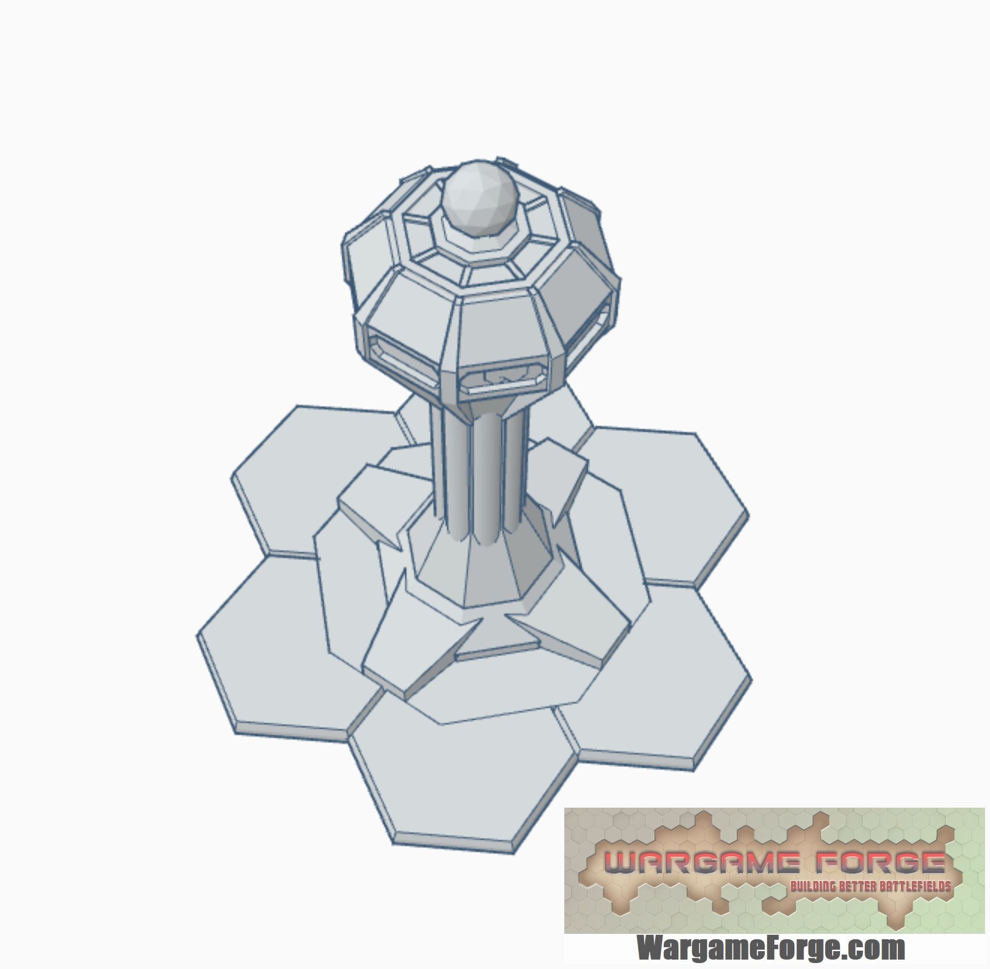 Download STL file Hex Based Air Control Tower MilHB001 • Model to 3D ...