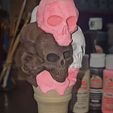 iscream4.jpg I Scream Cone PRINT IN PLACE Ice cream monster by Pretzel Prints Skull dessert