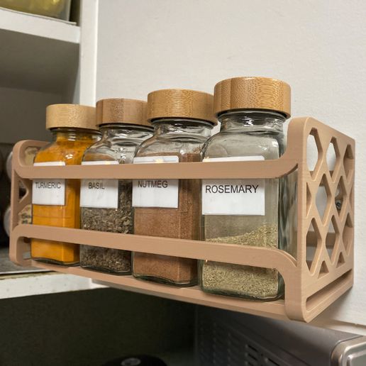 🔪 Printable Spice Rack Wall Mounted・ STL File for 3D printing