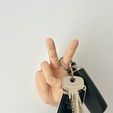 IMG_4510-conv.jpeg Peace Sign Hand Wall holder for keys / coat