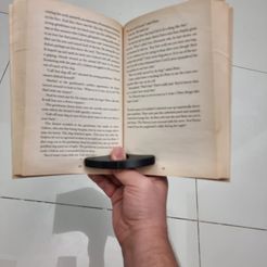 Book-Holder-3.jpeg STL file One Handed Book Holder/Reader・3D printing idea to download