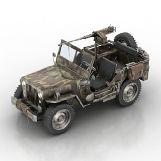 Willys MB Armored Jeep 3D model