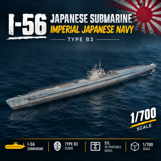Japanese Submarine I-56 from World of Warships