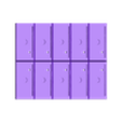 30x60x5x2.stl ADAPTER TRAY WARGAMES rectangle 25 x 50