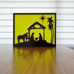 20201112_073425.jpg Fichier STL gratuit Nativité de Noël Silhouette Art・Design pour imprimante 3D à télécharger