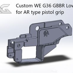 G36LowerRec.jpg Fichier STL We G36 gbbr Lower Receiver pour poignée pistolet type AR・Design pour imprimante 3D à télécharger, FRAG_customs