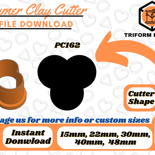 Clover Polymer Clay Cutter | PC162 3D model