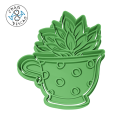 Domestic_Plant_12_C.png STL file Domestic Plant (no 12) - Cookie Cutter - Fondant - Polymer Clay・3D print object to download