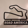 SINHA? Road America Track Map with Nameplate Wall Art