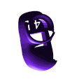 purple_shoe_4_left.stl Wiggler from Mario games - multi-color