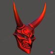 07.jpg Devil Mask - Satan Mask - Hannya Mask - Halloween cosplay 3D print model