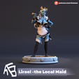 3.png Tiefling  Battle Maid- 72mm & 32mm (Pre-Supported)