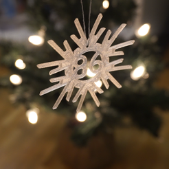 862.png STL file 86 Snow Flake Hachiroku Toyota・3D printable model to download