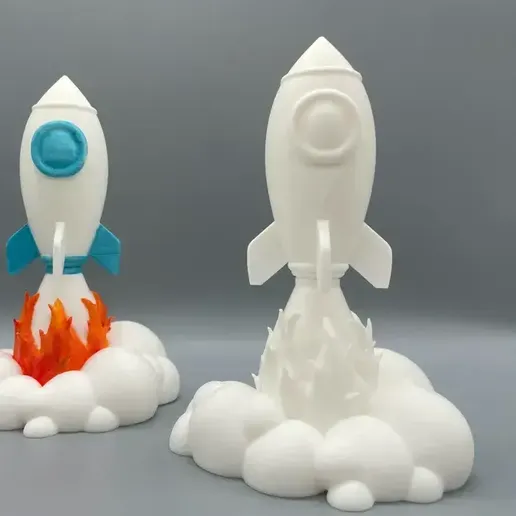 Launching Rocket - 3D Printed Model🚀・Free 3MF File for 3D printing・Cults