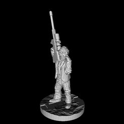 Male-Agent-Turban-Sniper.png STL file Special Agent With Turban and Sniper Rifle・3D printable model to download