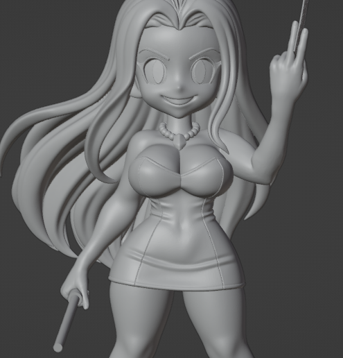 Reiko Mikami chibi - Ghost Sweeper Mikami - Mikami the ghost hunter - 3D model önizlemesi