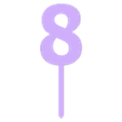 8.stl Numbers cake toppers - Numbers for cakes
