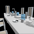 Shapr-Image-2022-10-11-084808.png Archivo 3D Mesa y sillas de comedor Star Wars Bespin Cloud City para figuras de 3,75" y 6・Diseño de impresión en 3D para descargar