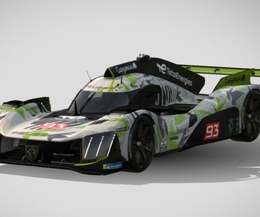 2024 Peugeot 9X8 Hybrid Hypercar LMH – Modello 3D gratuito STL