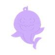 Baby Shark - White.stl Porta-chaves Tubarão bebé