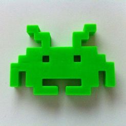 Invader_Green_display_large.jpg Free STL file Space Invaders Magnets・3D printer model to download, Geekdad_3D
