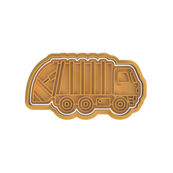 Garbage-Truck.png STL file Garbage Truck Cookie Cutter・3D printer model to download