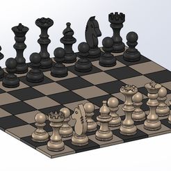 Chess_1.JPG Fichier STL gratuit Chess set/Jeu d'échec・Plan à télécharger et à imprimer en 3D