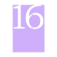 16TableNumber.stl Numéros de table minimalistes 1-22
