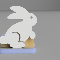contenitore_bunny_-RENDER-2.png Free STL file Bunny Holder・3D print design to download