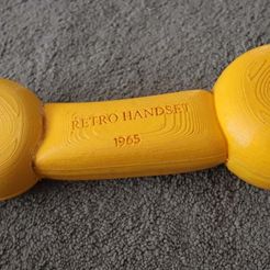 IMG_0115.JPG STL file Yellow Retro Handset Rotary Phone (Made in Fusion 360)・Template to download and 3D print
