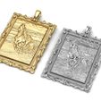 3.jpg Horce Panting Frame Pendant 3d printable Model