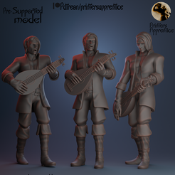 Bard-pack.png Colección El Bardo Errante | 3 miniaturas Pre-soportadas | 30mm |