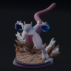 mewtwoRender3.png Файл 3D Mewtwo - FanArt・Шаблон для 3D-печати для загрузки
