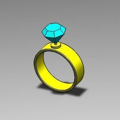 ring.JPG STL-Datei Diamond ring kostenlos・Vorlage für den 3D-Druck zum herunterladen