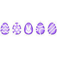 Egg Pendants All Tops.stl STL-Datei Ostereier-Anhänger・3D-druckbares Design zum Herunterladen