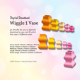 Cover-9.png Wiggle Vase 1 STL File - Digital Download -5 Sizes- Homeware, Minimalist Modern Design