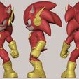 598.jpg Speed Force Sonic - sonic x flash Fan art (no ams-multiparts/3mf)