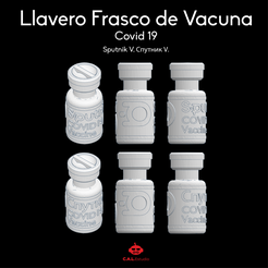 Llavero Frasco de Vacuna Covid 19 Sy olU) dal LO GUY LOA Archivo OBJ Llaveros frasco de vacuna contra Covid 19.・Idea de impresión 3D para descargar, MarcoZoto