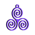3swirl_scaled_repaired.stl Triple Spiral - Triskele - Sacred Geometry - Celtic