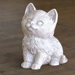 1-2.jpg STL-Datei Katze・Modell für 3D-Drucker zum Herunterladen