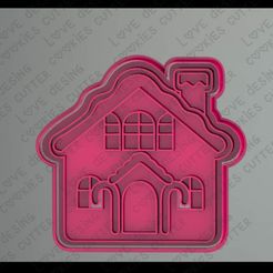 264344020_3447888665447986_5760291186089559809_n.jpg STL file CUTTER + MARKER CHRISTMAS HOUSE・Template to download and 3D print, lovedesingcookiescutter