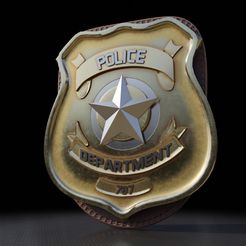 Preview1.jpg Police Badge 3D Print Model