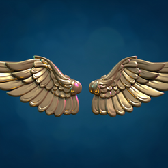 SWings_01.png 3D-Datei Wings Relief・Modell für 3D-Drucker zum Herunterladen