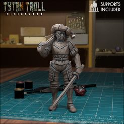 de SUPPORTS NNT Archivo STL Soldado mercenario Landsknecht 09 [Pre-apoyado]・Modelo para descargar e imprimir en 3D, TytanTroll_Miniatures
