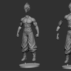23.JPG STL file GOKU super saiyan - Dragonball Super・3D print model to download