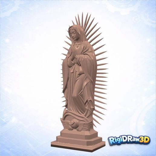 🙏 Virgin Mary Praying Stone Statue – RDW3D-LPCDO・ STL File for 3D ...