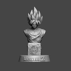 IMG_20230430_183038.jpg STL-Datei GOKU BÜSTE SKULPTUR・3D-druckbares Design zum Herunterladen